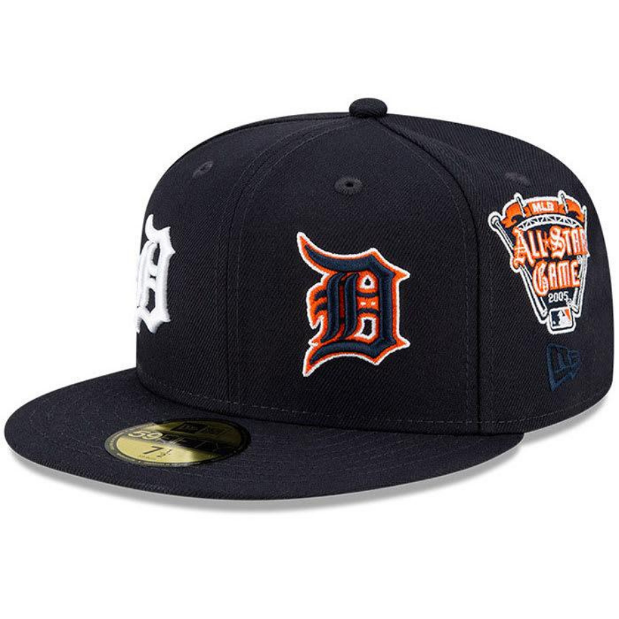 New Era Detroit Tigers Navy Blue Patch Pride 59FIFTY Fitted Hat