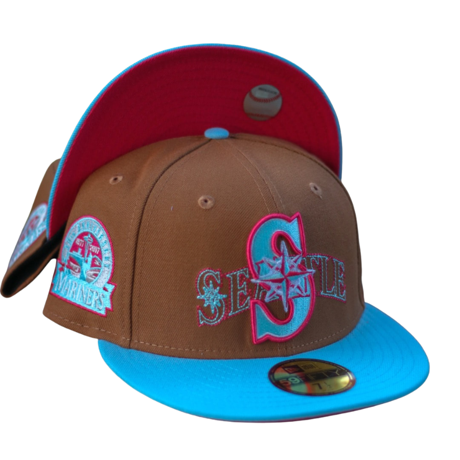 New Era Seattle Mariners Alternate Logo Bronze/Sky Blue 30th Anniversary 59FIFTY Fitted Hat