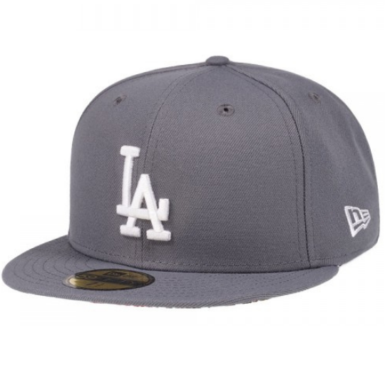 New Era Los Angeles Dodgers Floral Undervisor Grey 59FIFTY Fitted Hat