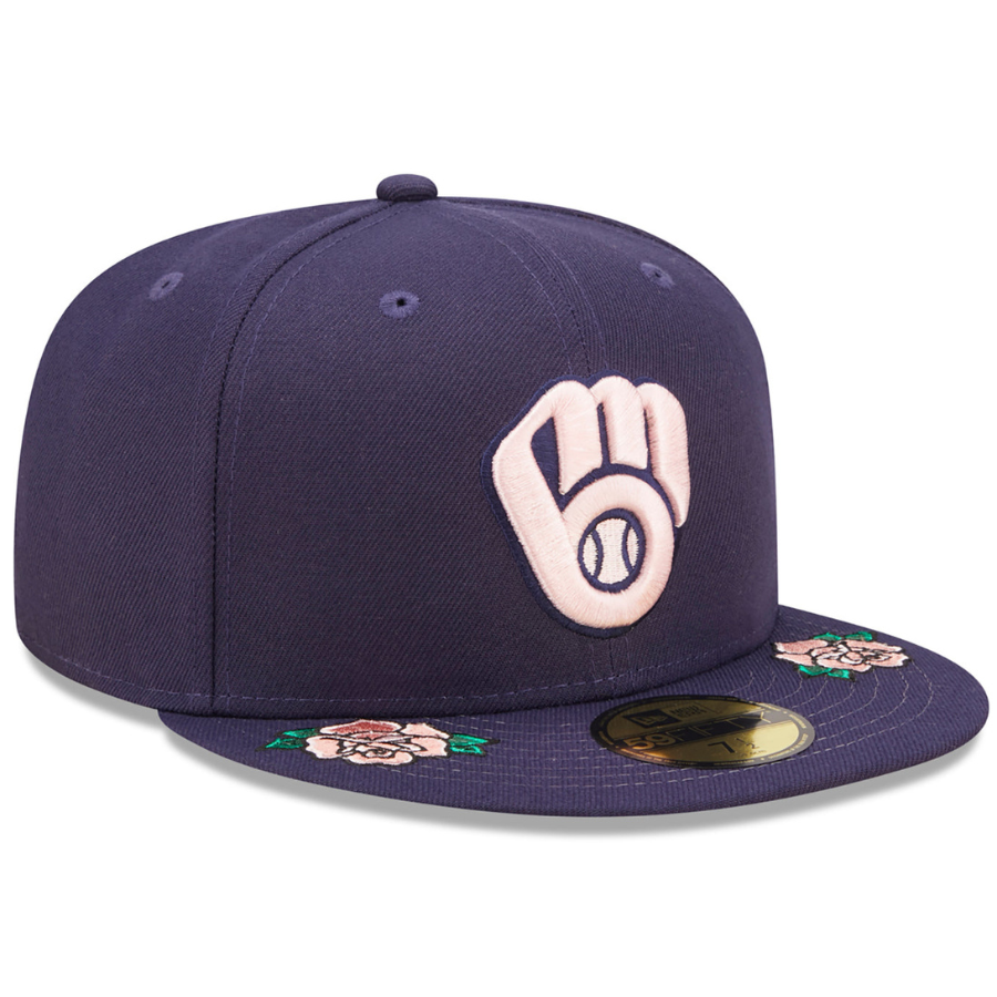 New Era x Lids HD Milwaukee Brewers Double Rose 59FIFTY Fitted Cap