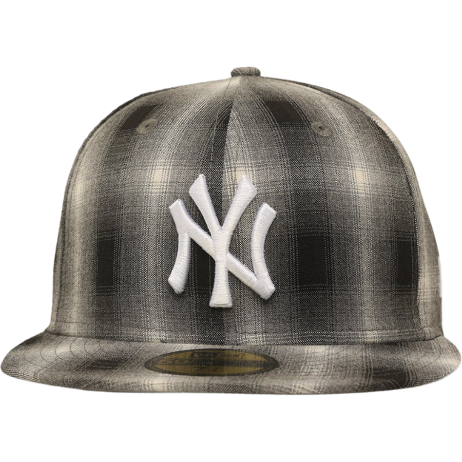 New Era New York Yankees Black & White 'Full Plaid' 59FIFTY Fitted Hat