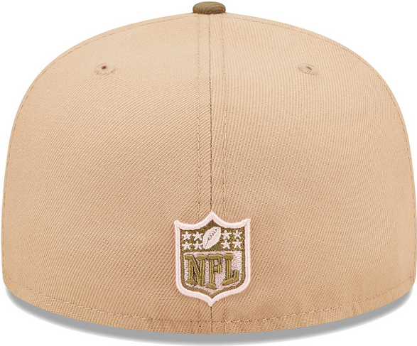 New Era New Orleans Saints 50th Anniversary Saguaro Tan/Olive 59FIFTY Fitted Hat