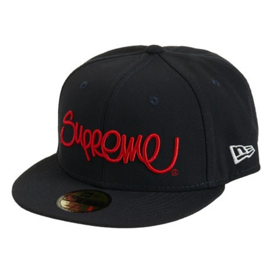 New Era x Supreme Navy/Red Handstyle 59FIFTY Fitted Hat