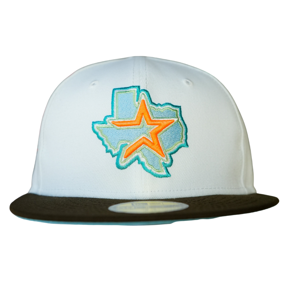 New Era X TBG Houston Astros "Digital Haven" White/Walnut 59FIFTY Fitted Hat