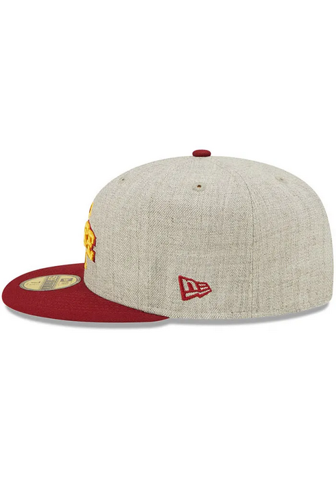 New Era Iowa State Cyclones Grey Heather Patch 59FIFTY Fitted Hat