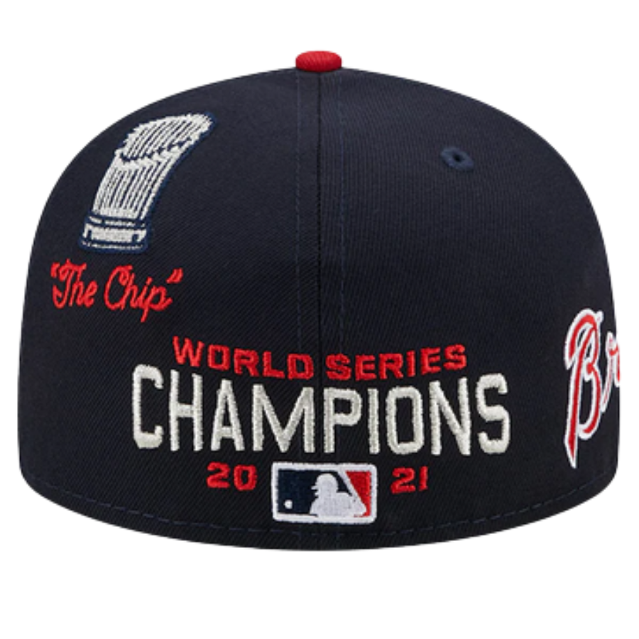 New Era Atlanta Braves Navy 4x World Series Champions  x Quavo 2022 59FIFTY Fitted Hat