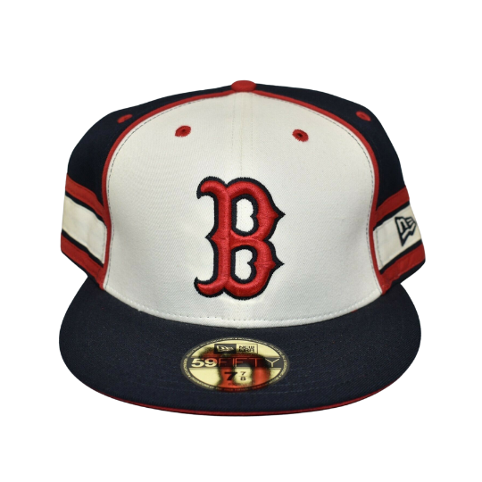 New Era Boston Red Sox  Striped Vintage Navy/White/Red 59FIFTY Fitted Hat