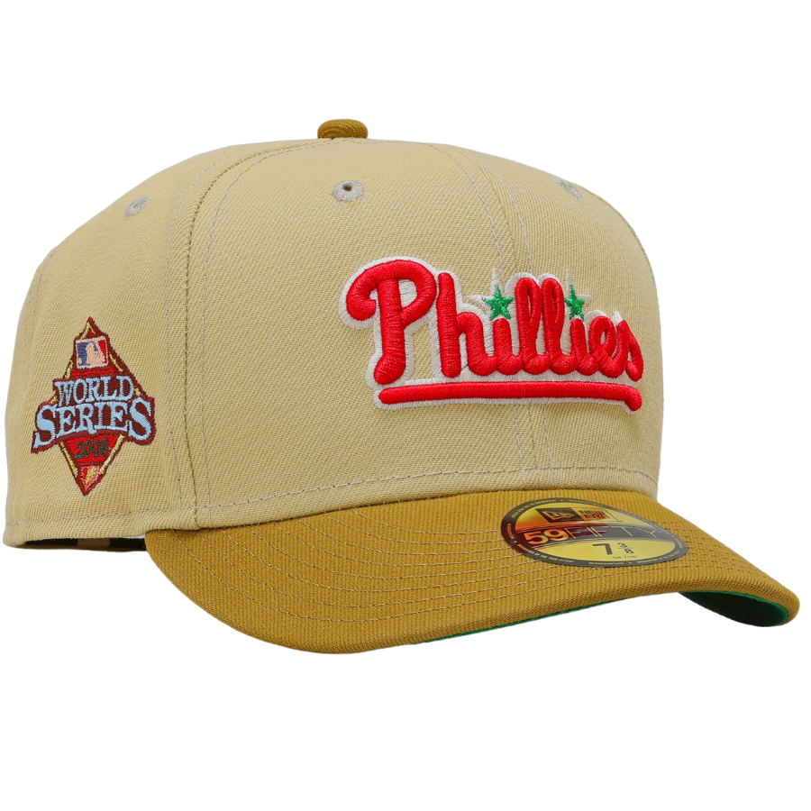 New Era x MF Philadelphia Phillies 2008 World Series "Old Gold Dark Willow " 59FIFTY Fitted Hat