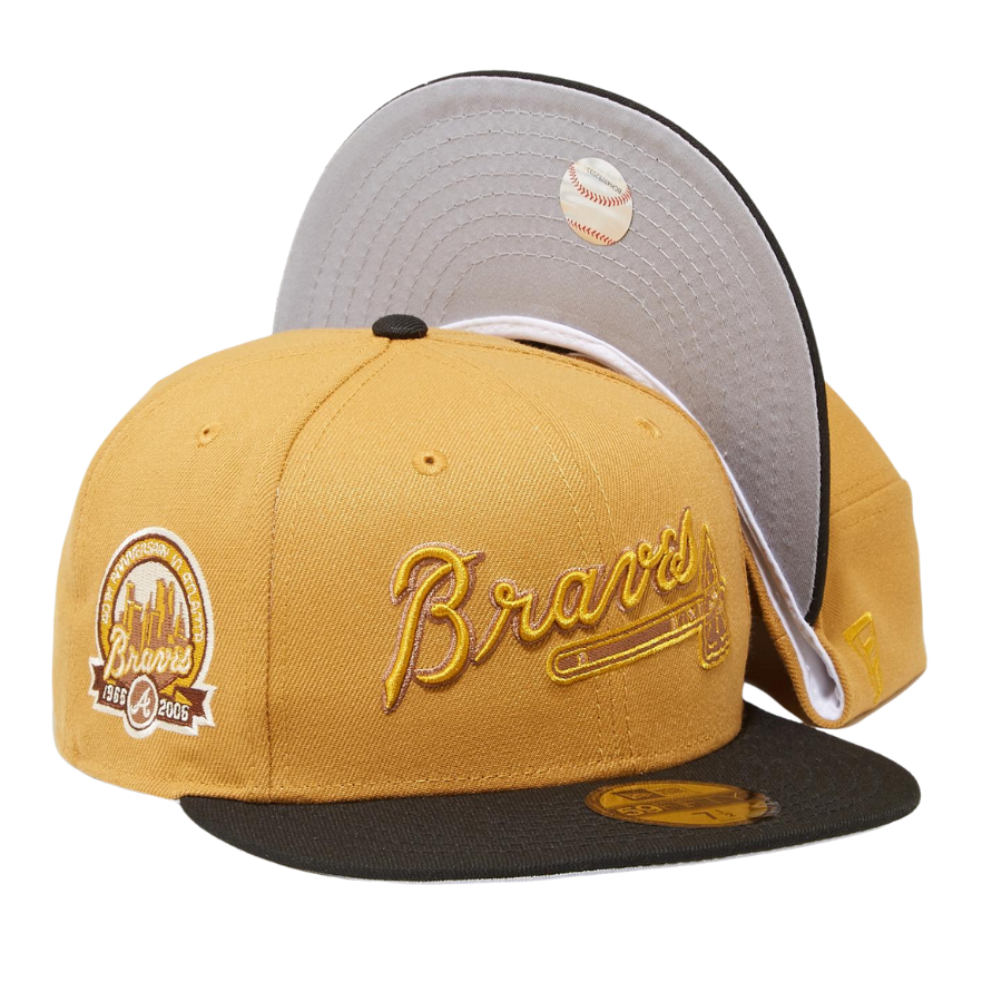 New Era x Eblens Atlanta Braves Panama Tan 59FIFTY Fitted Hat