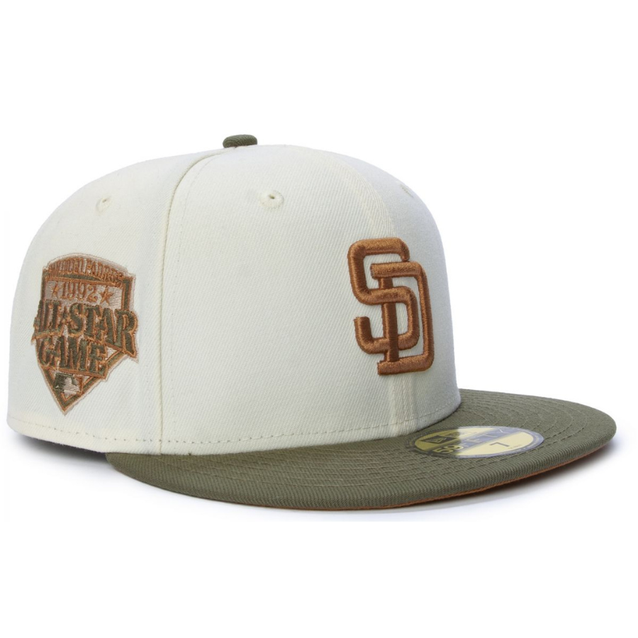 New Era San Diego Padres Chrome/Olive 1992 All-Star Game 59FIFTY Fitted Cap