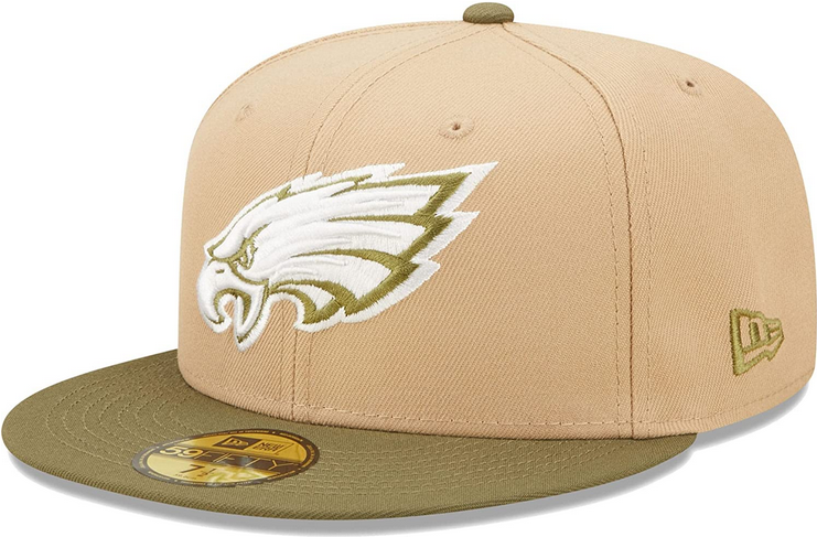 New Era Philadelphia Eagles 75th Anniversary Saguaro Tan/Olive 59FIFTY Fitted Hat