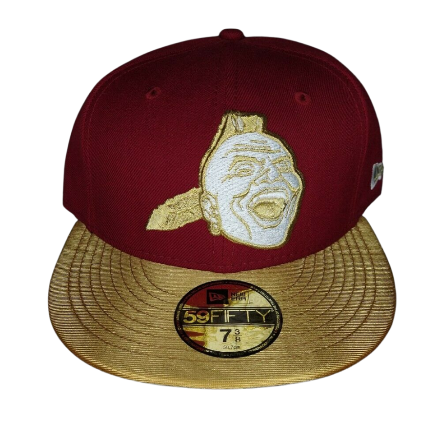 New Era Atlanta Braves Burgundy/Gold Noc-A-Homa 59FIFTY Fitted Hat