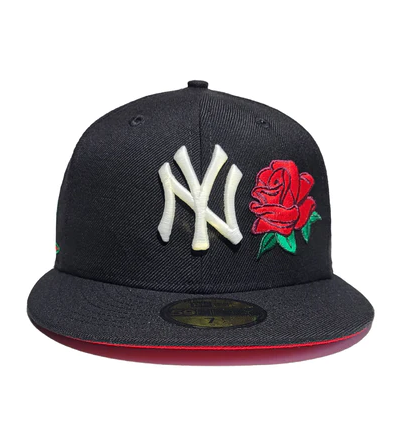 New Era New York Yankees Red Rose 27 Champions Glow In The Dark 59FIFTY Fitted Hat