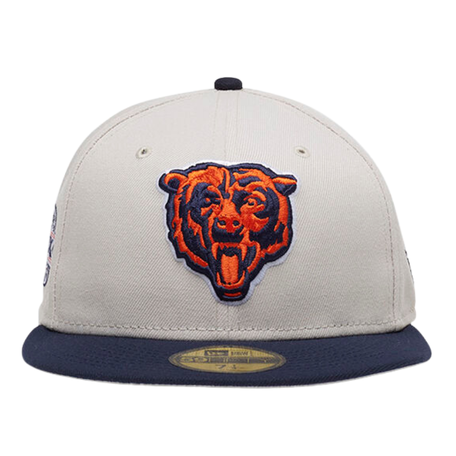 New Era Chicago Bears White/Navy Pre-Game 59FIFTY Fitted Hat