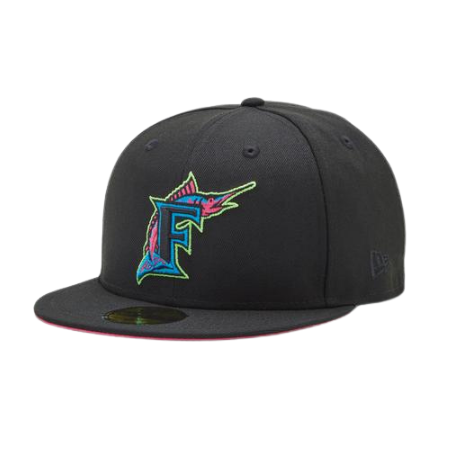 New Era Florida Marlins "SOBE" Pack Pink Under Brim 59FIFTY Fitted Hat