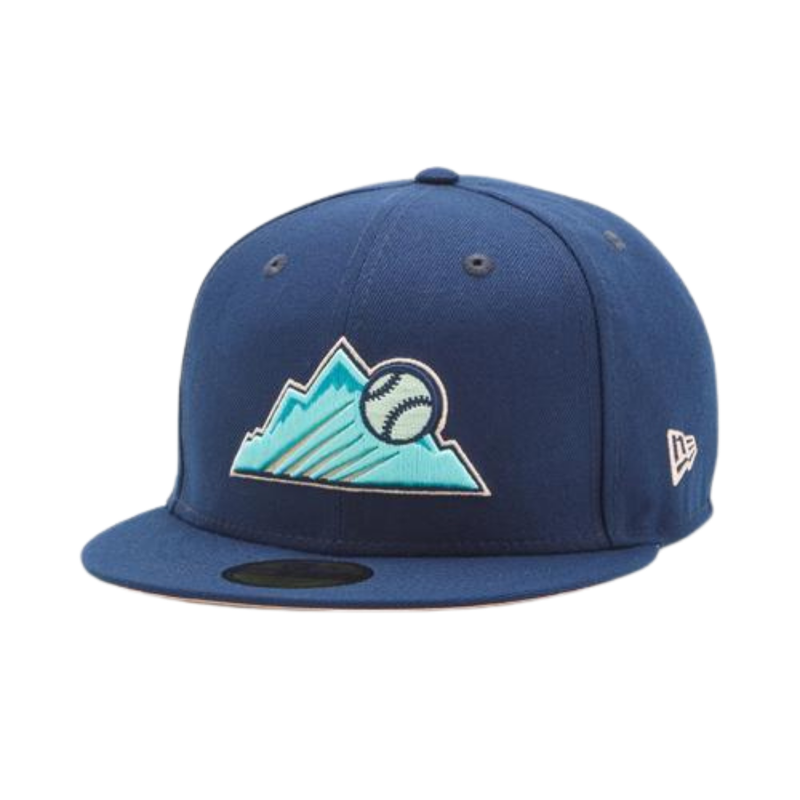 New Era Colorado Rockies "Cobbler" Pack Peach Under Brim 59FIFTY Fitted Hat
