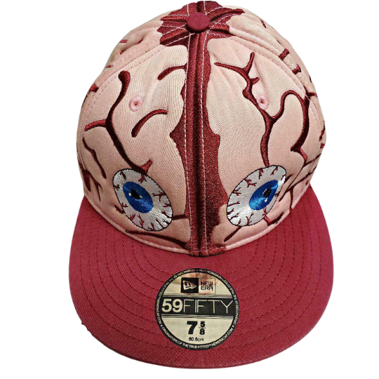 New Era Eyeballs & Brain Pink 59FIFTY Halloween Fitted Hat