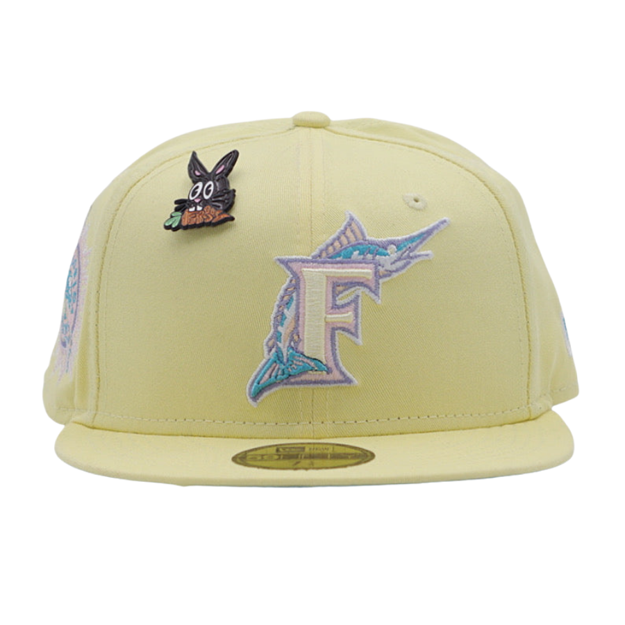 New Era Florida Marlins Soft Yellow 'Easter Pack' 2003 Patch 59FIFTY Fitted Hat