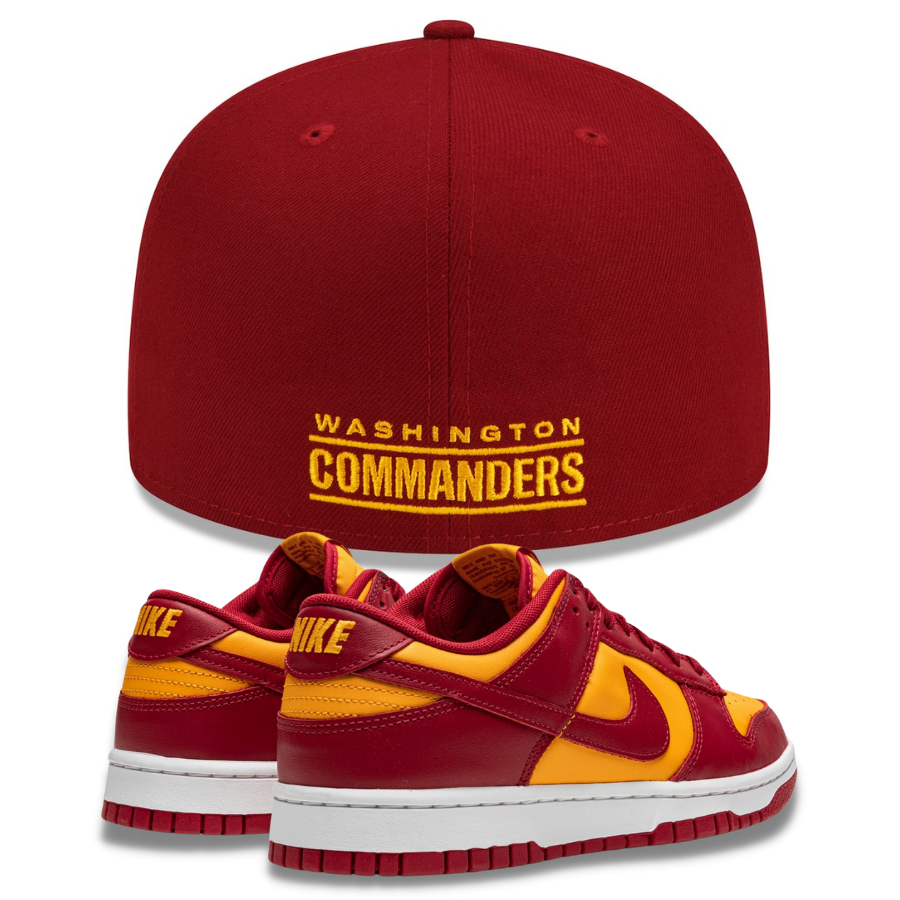 New Era Washington Commanders Fitted Hat w/ Nike Dunk Low Retro "Midas Gold"