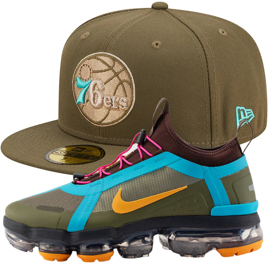 New Era Olive Army Fitted Hat w/ Nike Women's Air VaporMax 2019 'Olive Teal'