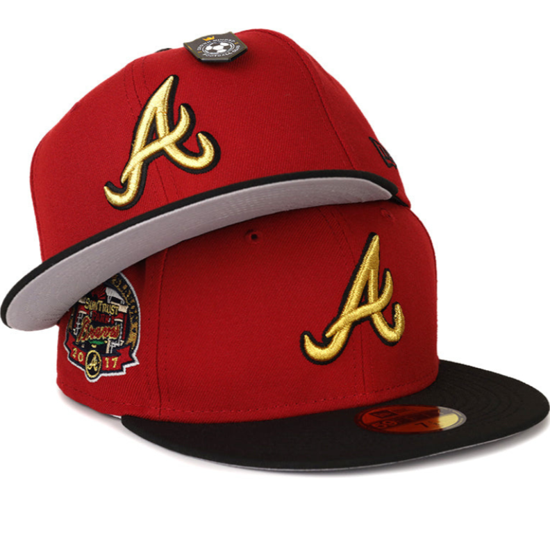 New Era CrownMinded X Hallucinathan Atlanta Braves 'Golden Goal' 2017 Inaugural Season 59FIFTY Fitted Hat