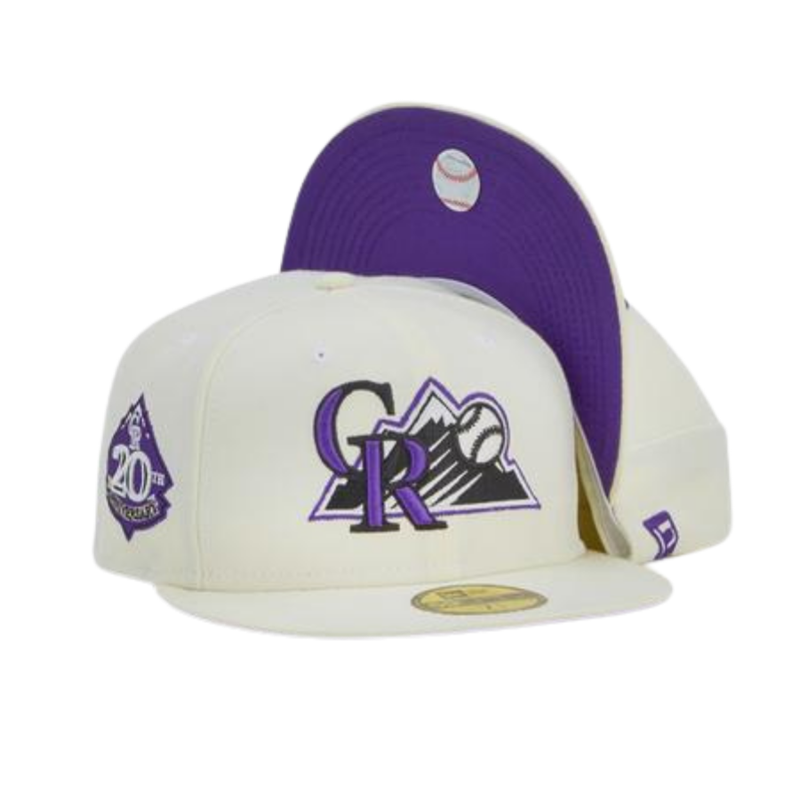 New Era Colorado Rockies "Chrome" Pack Purple Under Brim 59FIFTY Fitted Hat