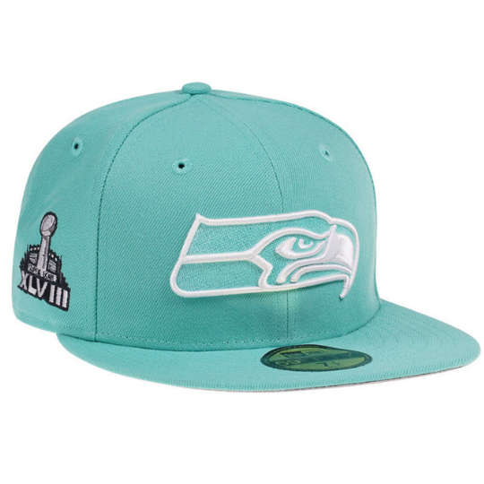 New Era Seattle Seahawks Super Bowl XLVIII Mint Edition 59FIFTY Fitted Hat