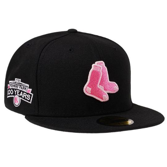 New Era Boston Red Sox 100 Years Fenway Park Black/Pink 59FIFTY Fitted Hat