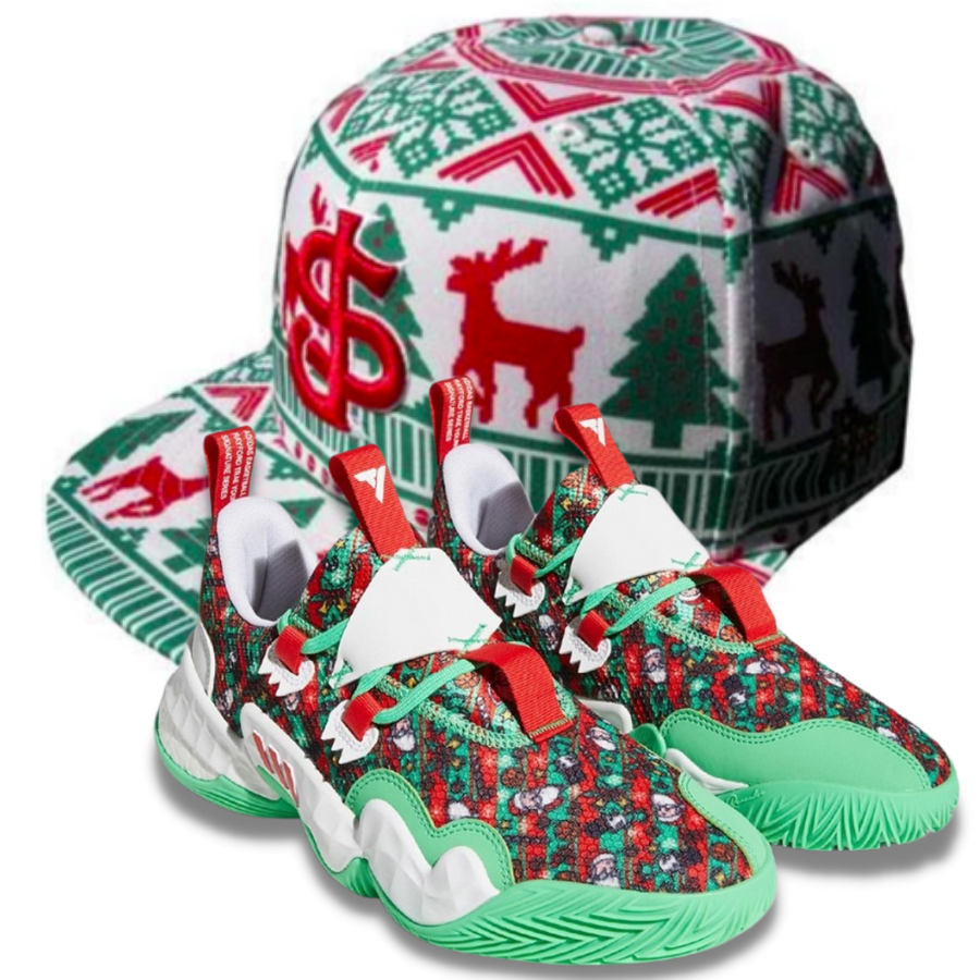 New Era San Jose Giants Ugly Sweater Fitted Hat w/ Trae Young 1 "Christmas" Adidas