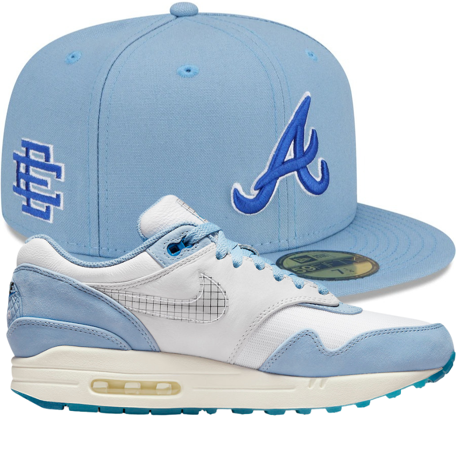 New Era Atlanta Braves Eric Emanuel Fitted Hat w/ Nike Air Max 1 Premium 'Blueprint'