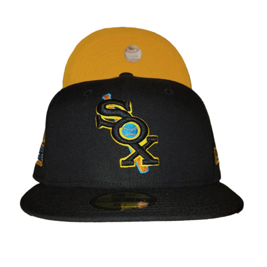 New Era Chicago White Sox "Maui Wowie" Black/Yellow 1933 All-Star Game 59FIFTY Fitted Hat