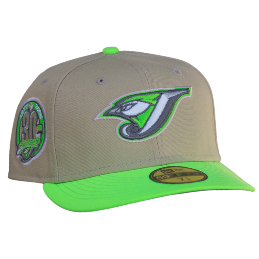 New Era Toronto Blue Jays 30th Season Tan/Lime Green 59FIFTY Fitted Cap