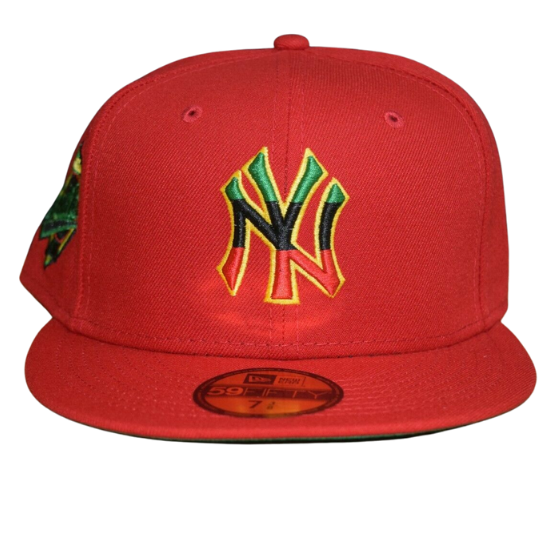 New Era New York Yankees 1996 World Series Rasta Green Undervisor 59FIFTY Fitted Hat