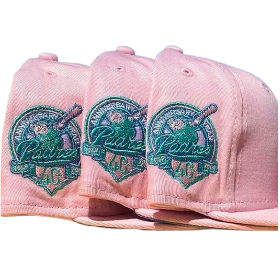 New Era San Diego Padres Pink/Sky Blue 40th Anniversary 59FIFTY Fitted Hat