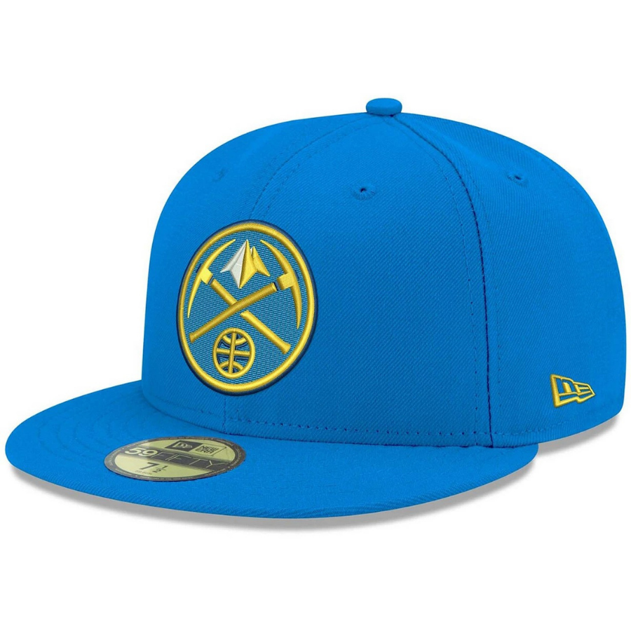 New Era Denver Nuggets Baby Blue Team Color 59FIFTY Fitted Hat