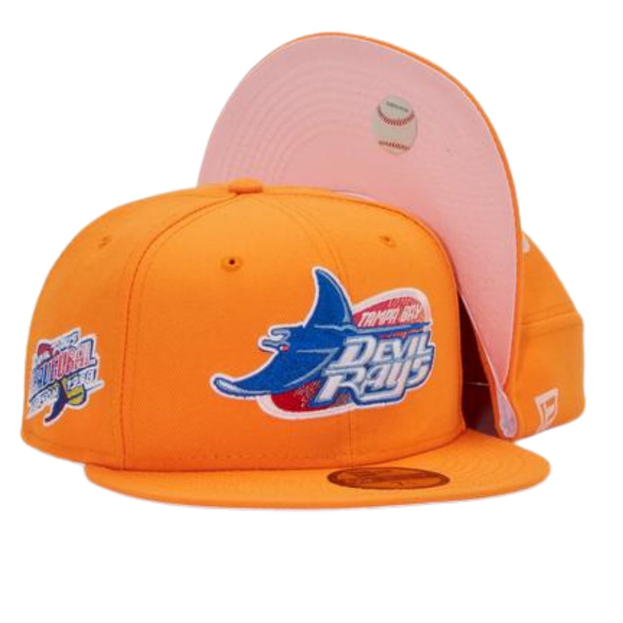 Devil Rays Fitted New Era Tampa Bay Devil Rays Orange 'Kool Aid' 59FIFTY Fitted Hat
