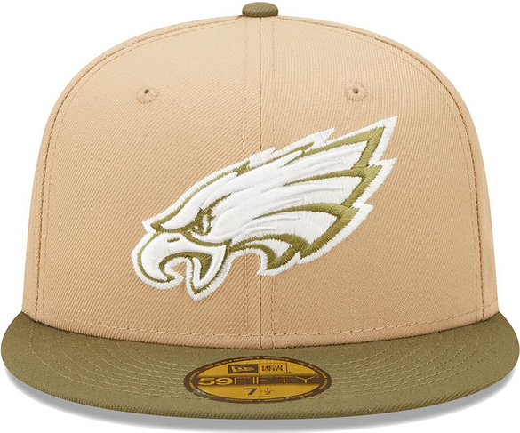 New Era Philadelphia Eagles 75th Anniversary Saguaro Tan/Olive 59FIFTY Fitted Hat