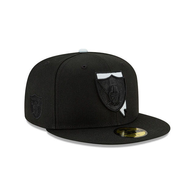 New Era Las Vegas Raiders State Logo Reflect Gray Bottom Fitted Hat