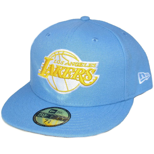 New Era Los Angeles Lakers Light Blue/Yellow UCLA Colors 59FIFTY Fitted Hat