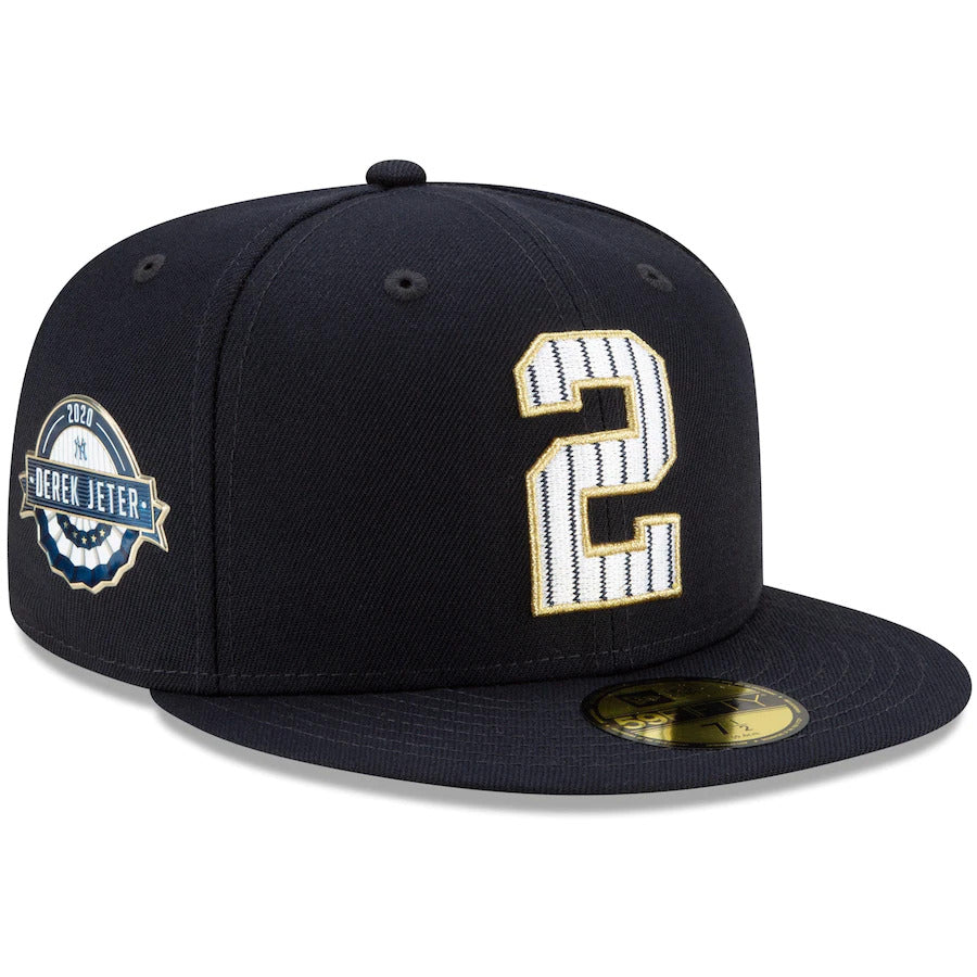 New Era New York Yankees Derek Jeter 2021 Hall of Fame Pinned Navy Blue 59FIFTY Fitted Hat