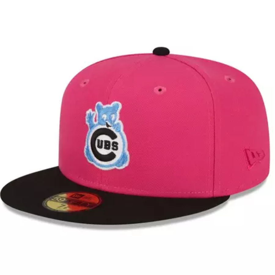 New Era Chicago Cubs Hot Pink "Gummy Worm Pack" 59FIFTY Fitted Hat