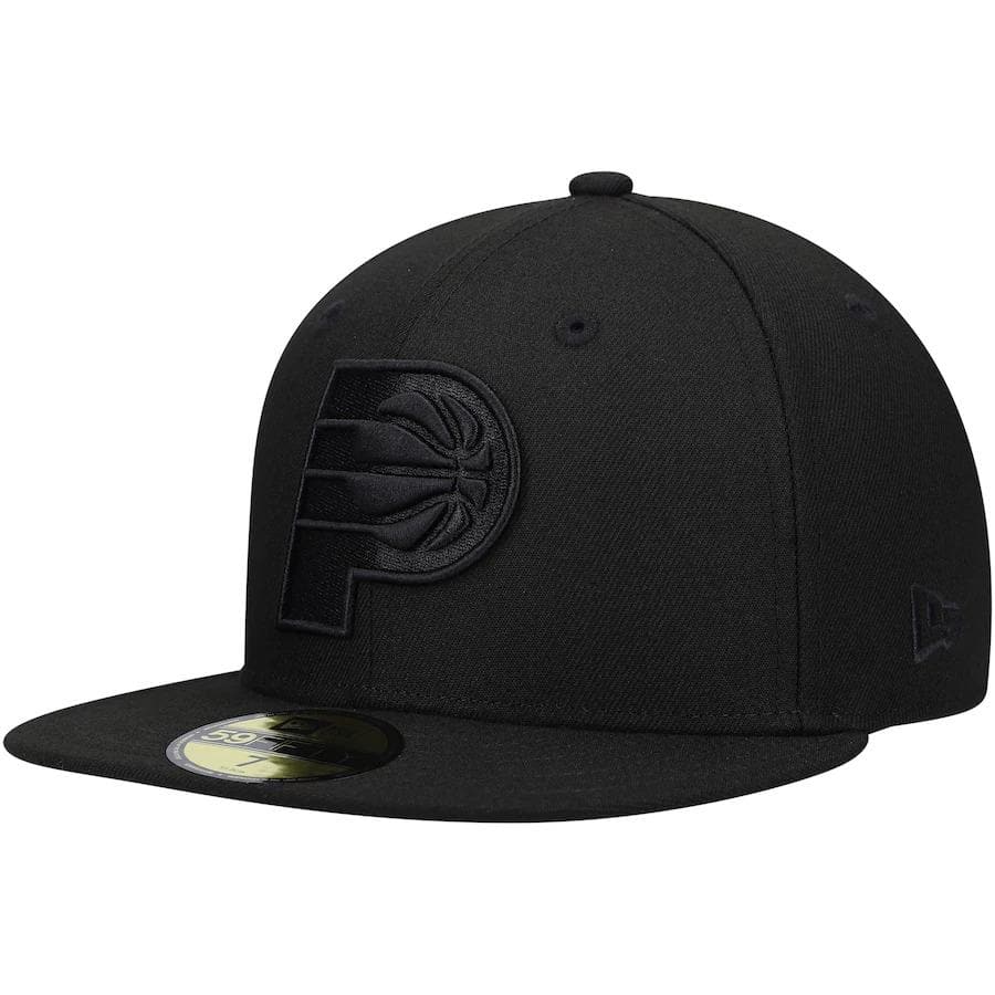 New Era Indiana Pacers Black on Black 59Fifty Fitted Hat