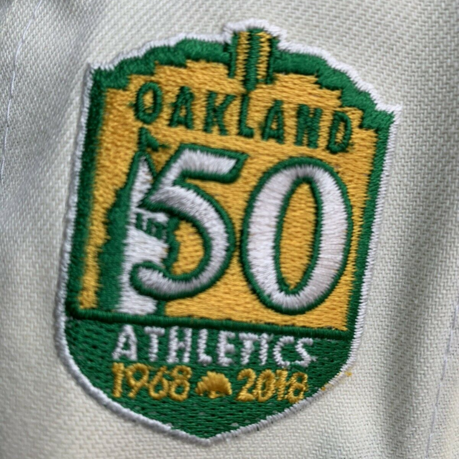 New Era Chrome Oakland Athletics Alternate Logo 50th Anniversary Kelly Green 59FIFTY Fitted Hat