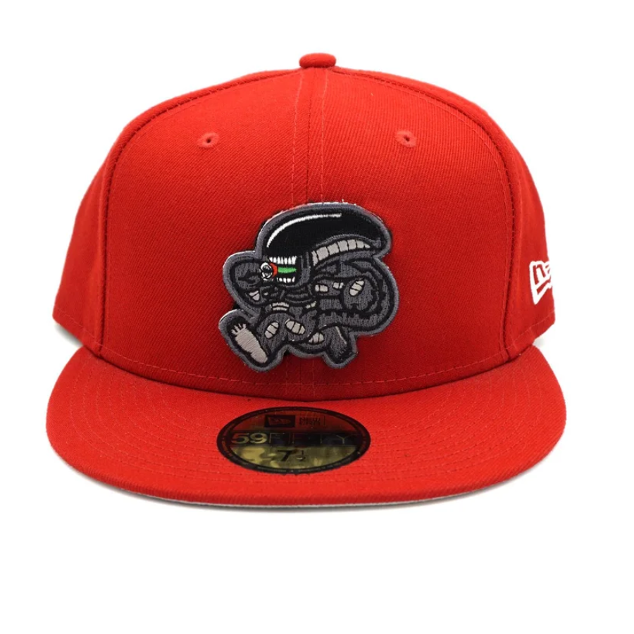 New Era x The Capologists XenoMarph Alien Red 59FIFTY Fitted Hat