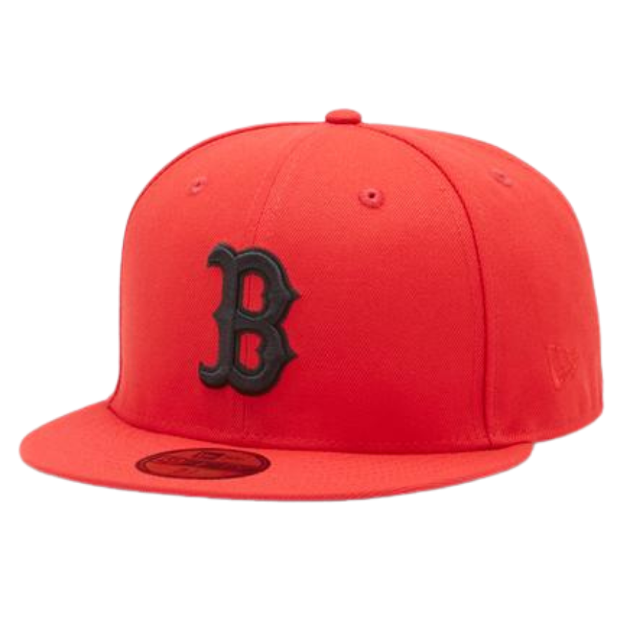 New Era Boston Red Sox "Licorice" Black Under Brim 59FIFTY Fitted Hat