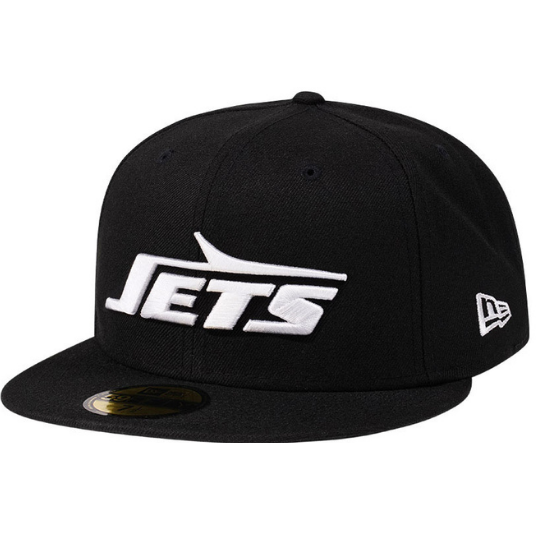 New Era New York Jets Throwback Black Edition 59FIFTY Fitted Hat
