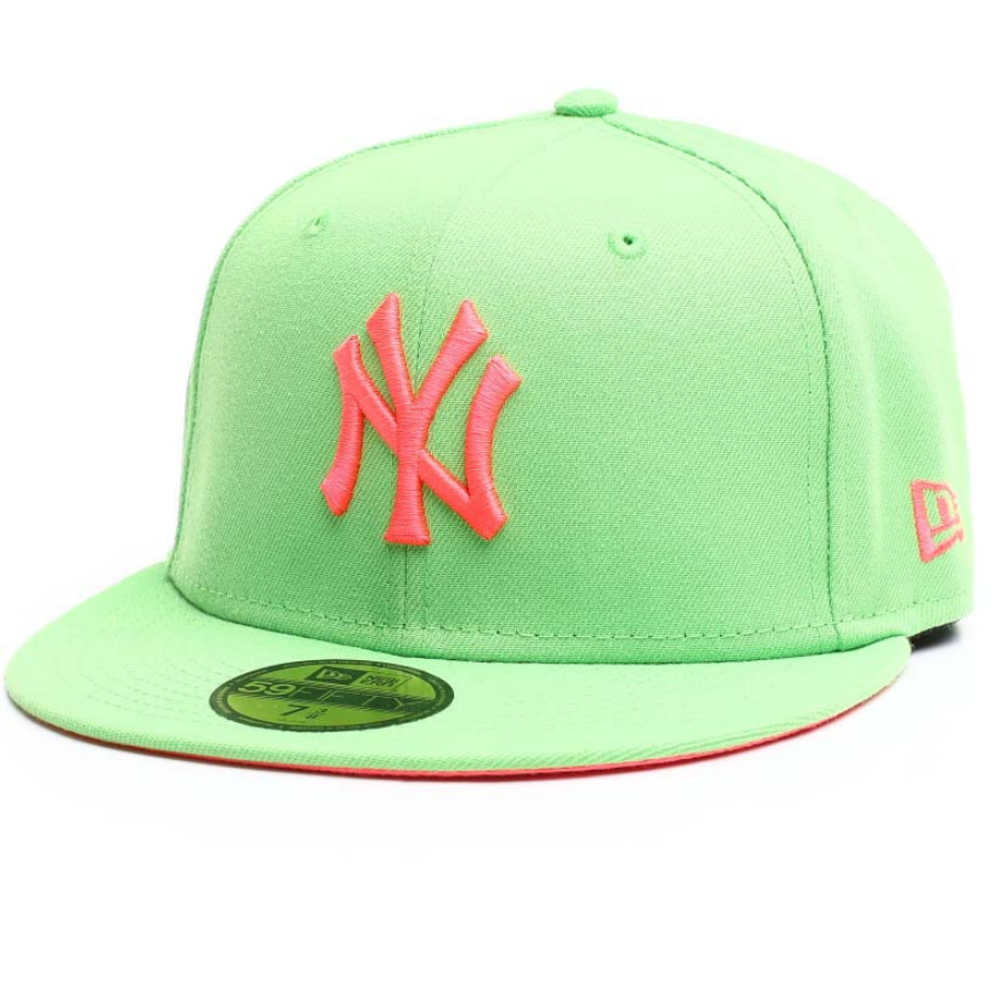 New Era New York Yankees Lime Green 1999 World Series Neon Pink UV 59FIFTY Fitted Hat
