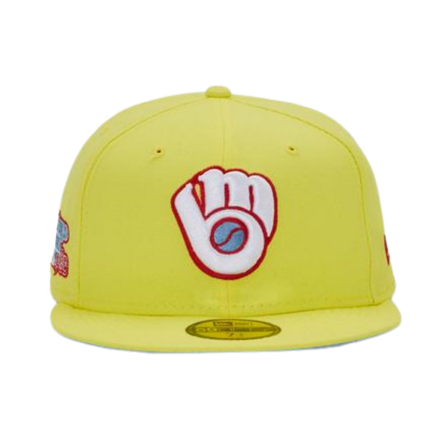 New Era Milwaukee Brewers Yellow 'Kool Aid' 59FIFTY Fitted Hat