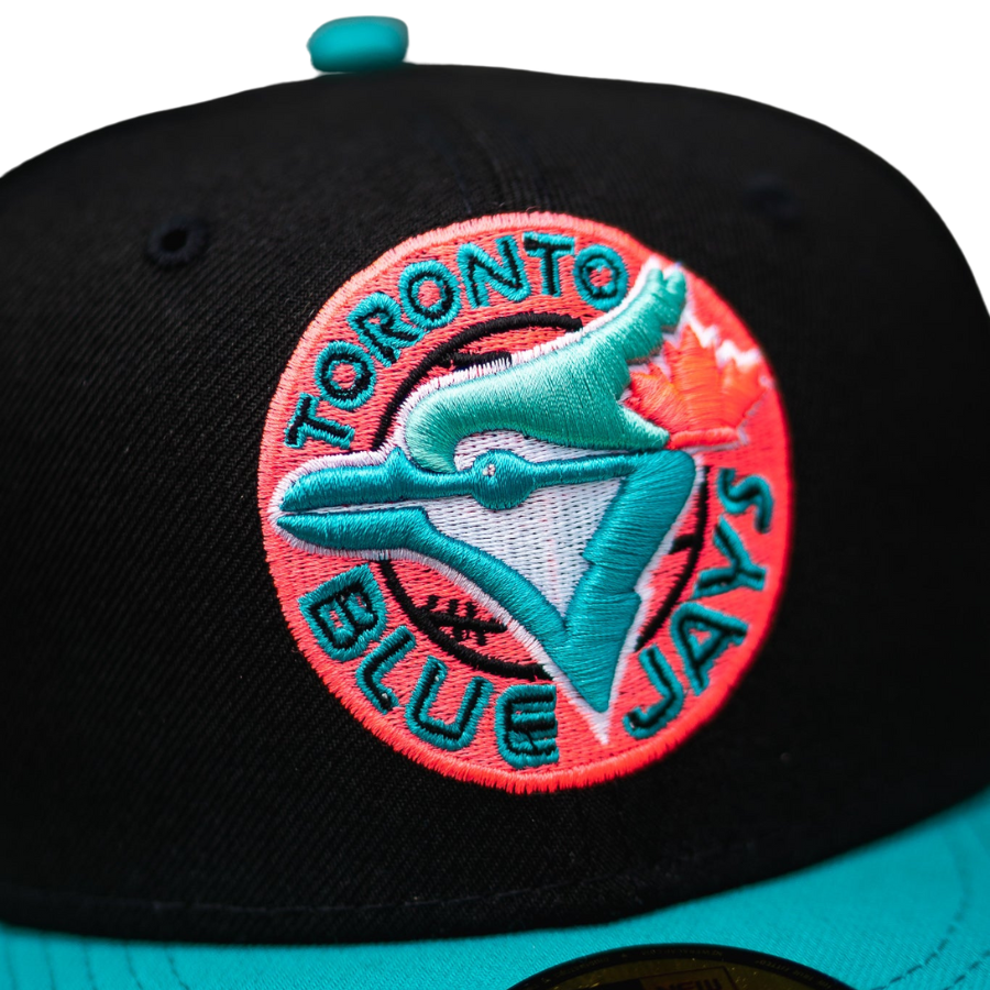 New Era Toronto Blue Jays Black/Teal 25th Anniversary Mint UV 59FIFTY Fitted Hat
