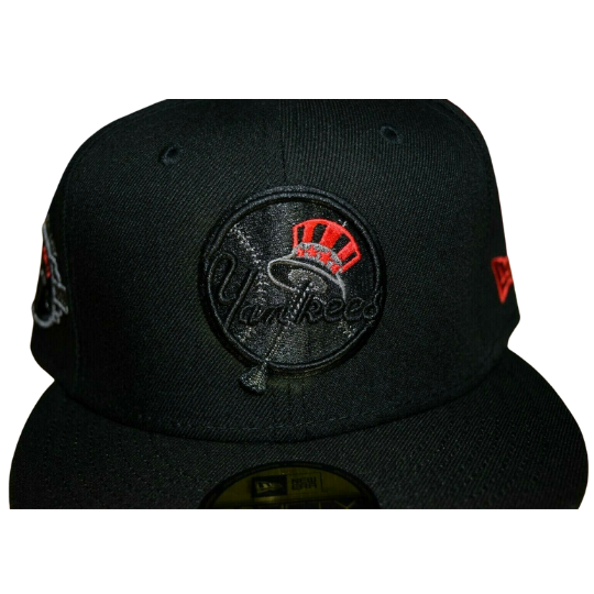 New Era New York Yankees 1968 Logo Black & Red Fitted Hat w/ Red Undervisor